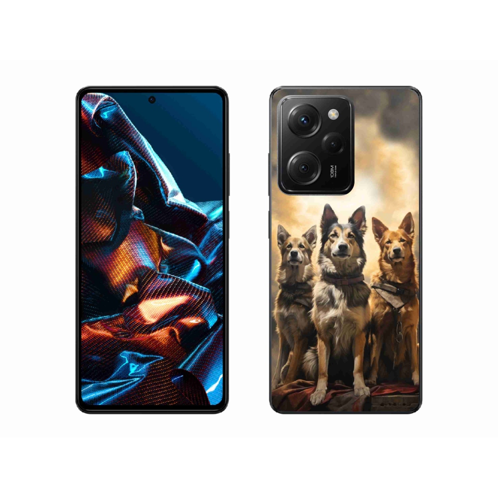 Gelový kryt mmCase na Xiaomi Poco X5 Pro 5G - tři psi