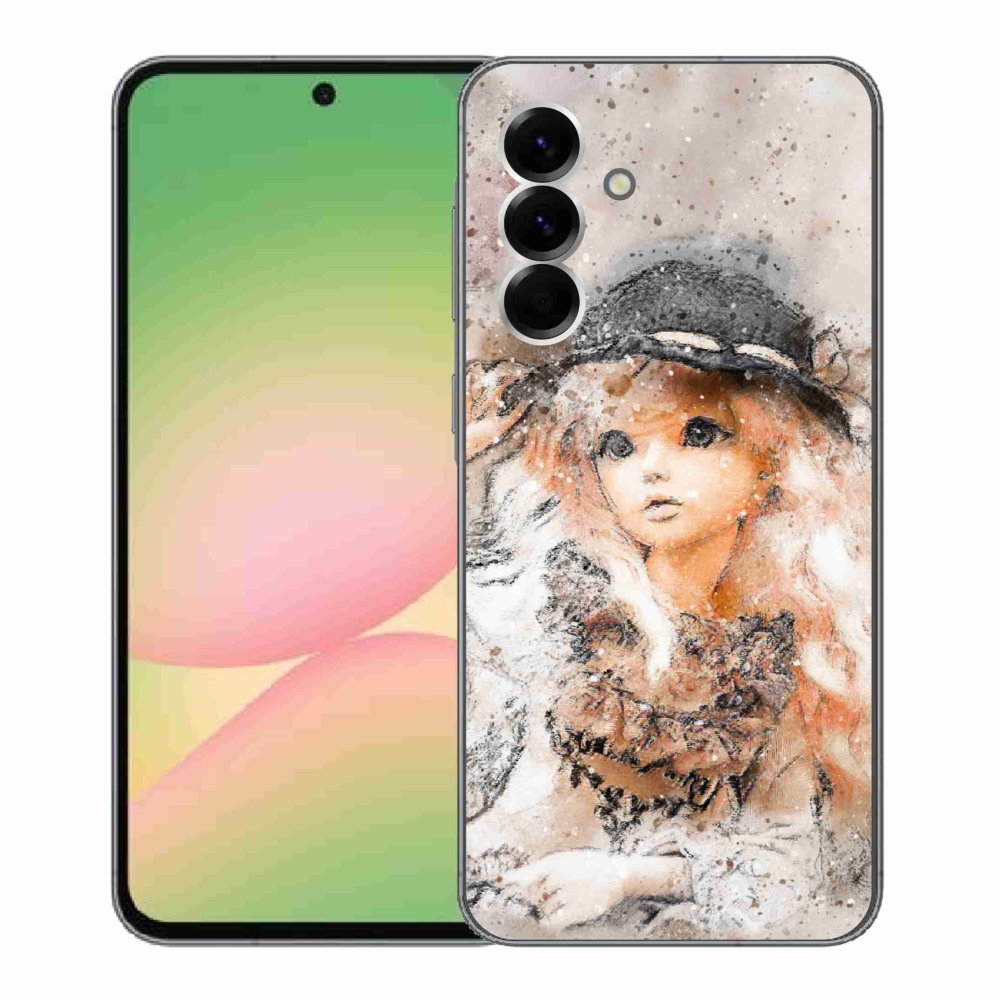 Gelový kryt mmCase na Samsung Galaxy A56 5G - holčička s kloboukem