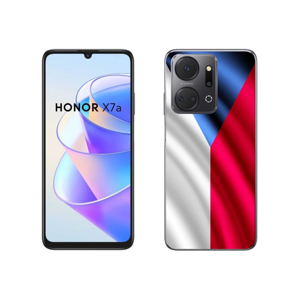 Gelový kryt mmCase na mobil Honor X7a - česká vlajka