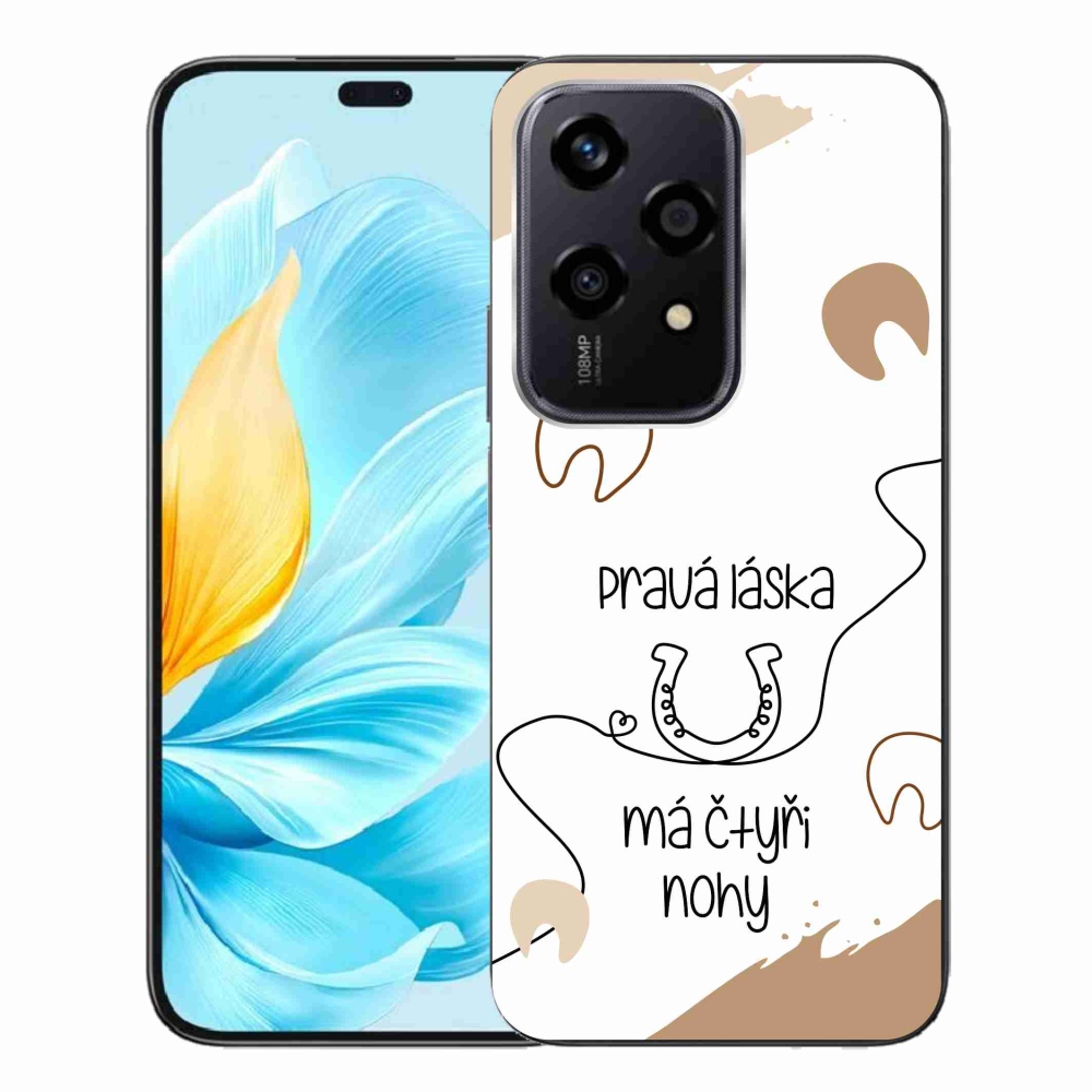 Gelový kryt mmCase na Honor 200 Lite 5G - koňský motiv bílé pozadí