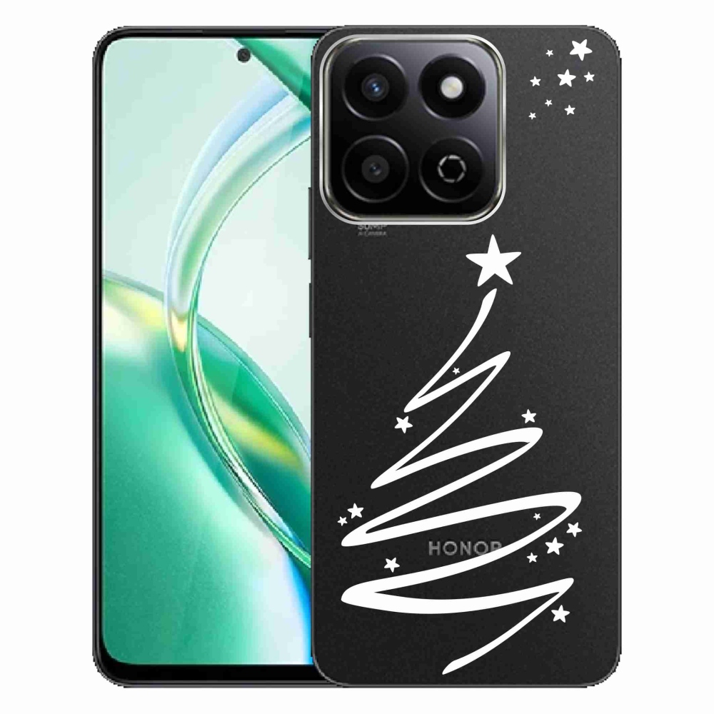 Gelový kryt mmCase na Honor 200 Smart 5G - bílý stromeček na průhledném pozadí