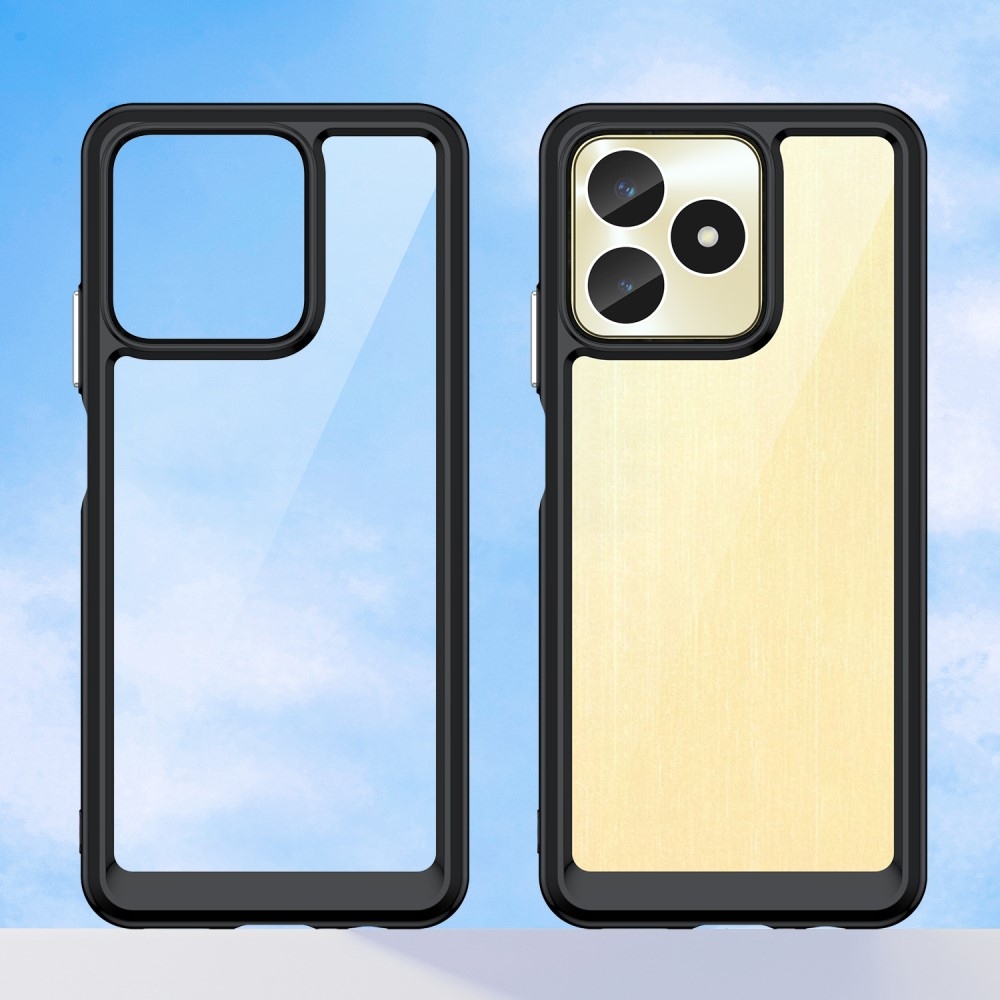 Gelový obal s pevnými zády na Realme C51/C53 - černý