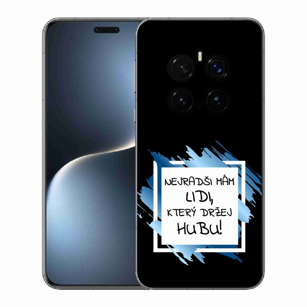 Gelový kryt mmCase na Honor Magic 7 Pro 5G - vtipný text 7 bíločerné pozadí