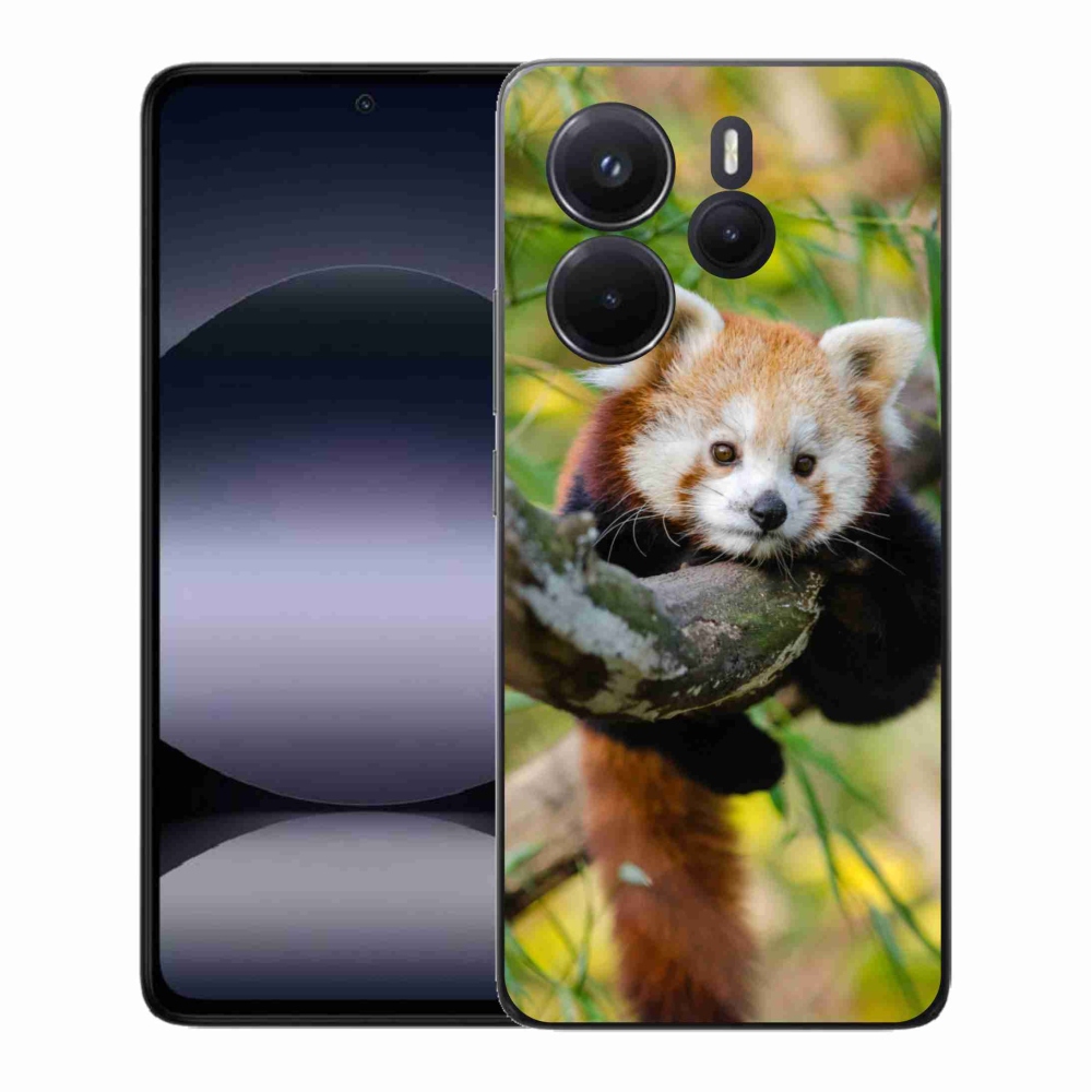 Gelový kryt mmCase na Xiaomi Redmi Note 14 - panda červená