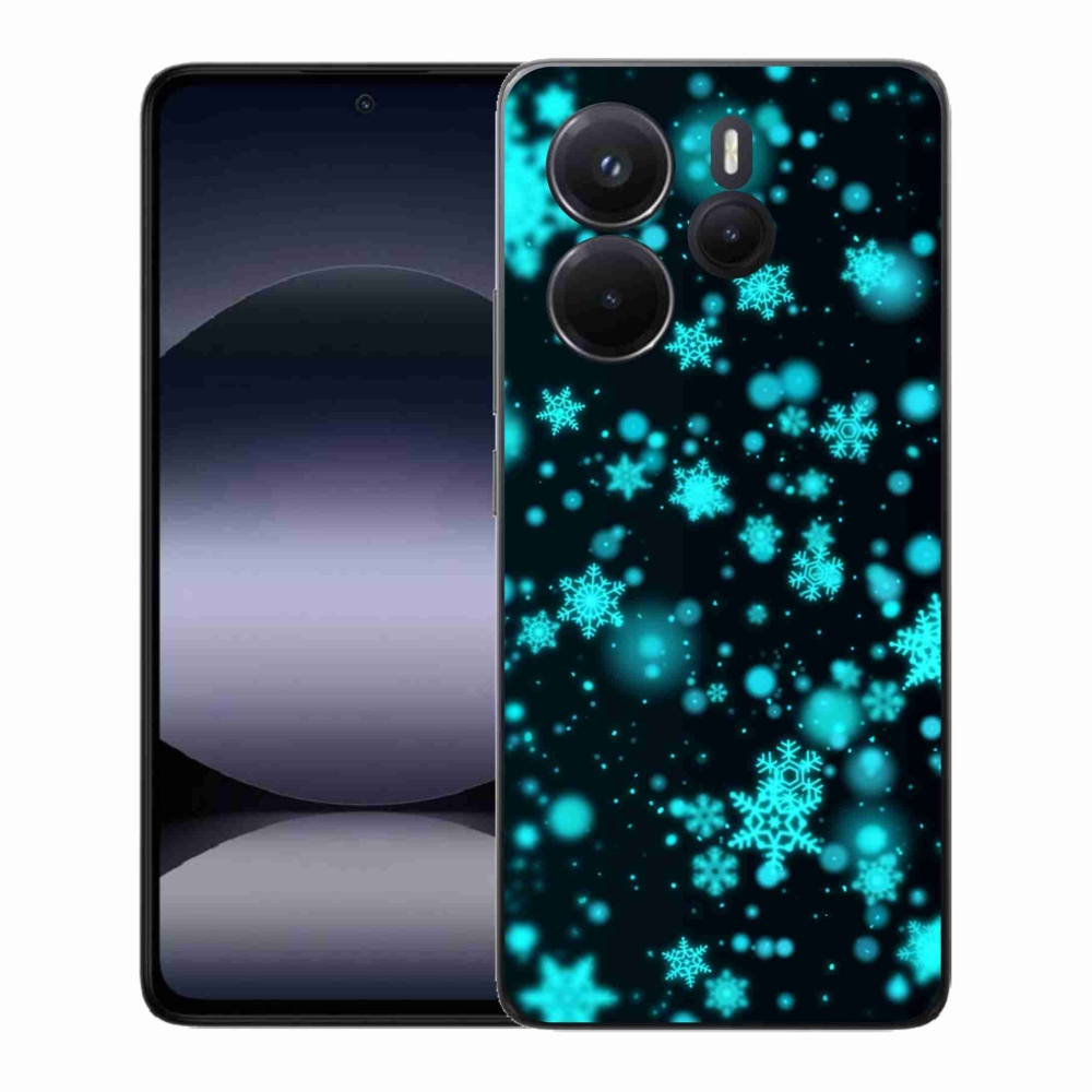 Gelový kryt mmCase na Xiaomi Redmi Note 14 - sněhové vločky 1