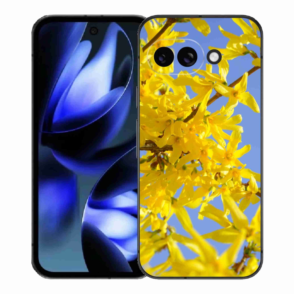 Gelový kryt mmCase na Google Pixel 9a - žluté květy