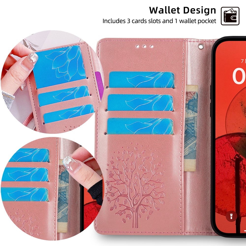 Tree knížkové pouzdro na Huawei Pura 70 - růžovozlaté