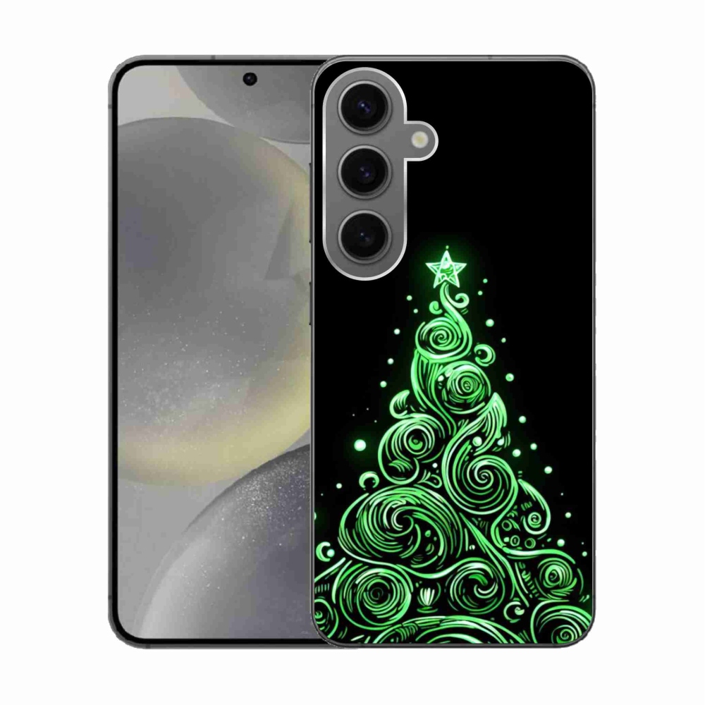 Gelový kryt mmCase na Samsung Galaxy S24 - neonový vánoční stromek 3