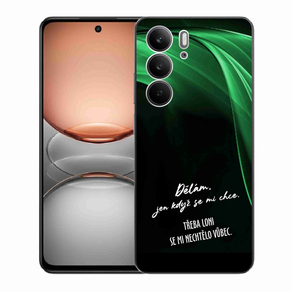 Gelový kryt mmCase na Realme C75 - vtipný text 12 černé pozadí