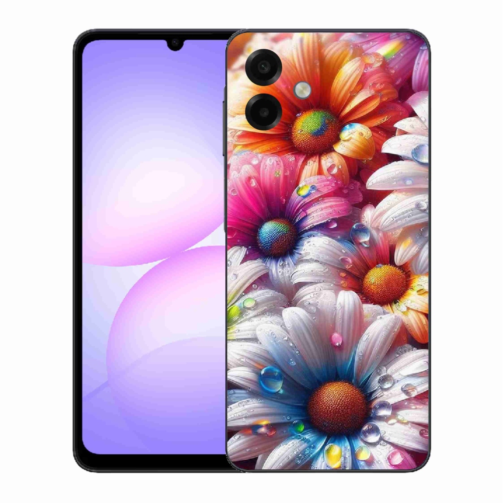 Gelový kryt mmCase na Samsung Galaxy A07 4G - barevné kopretiny