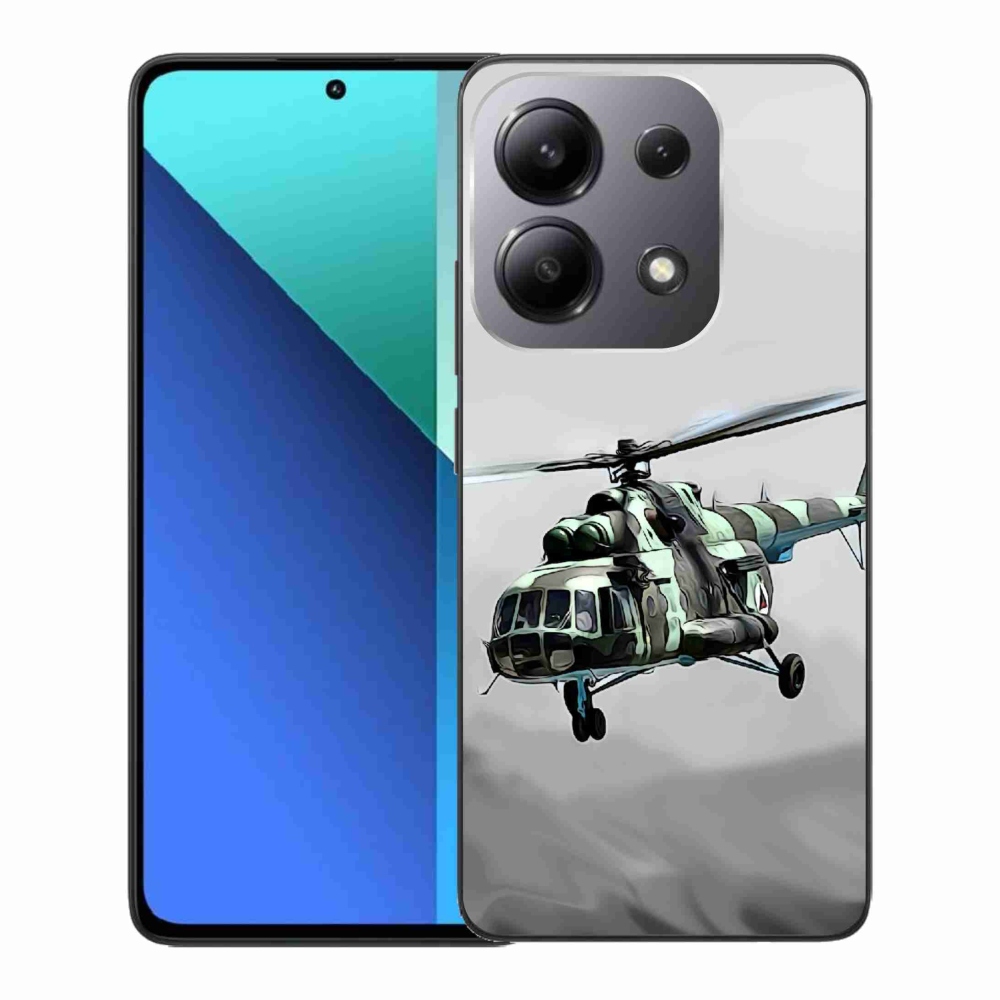 Gelový kryt mmCase na Xiaomi Redmi Note 13 - vojenský vrtulník