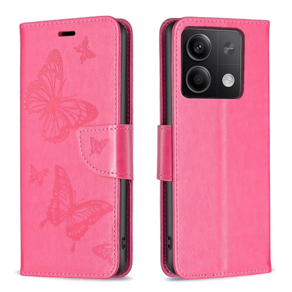 Butterfly knížkové pouzdro na Xiaomi Redmi Note 13 - rose
