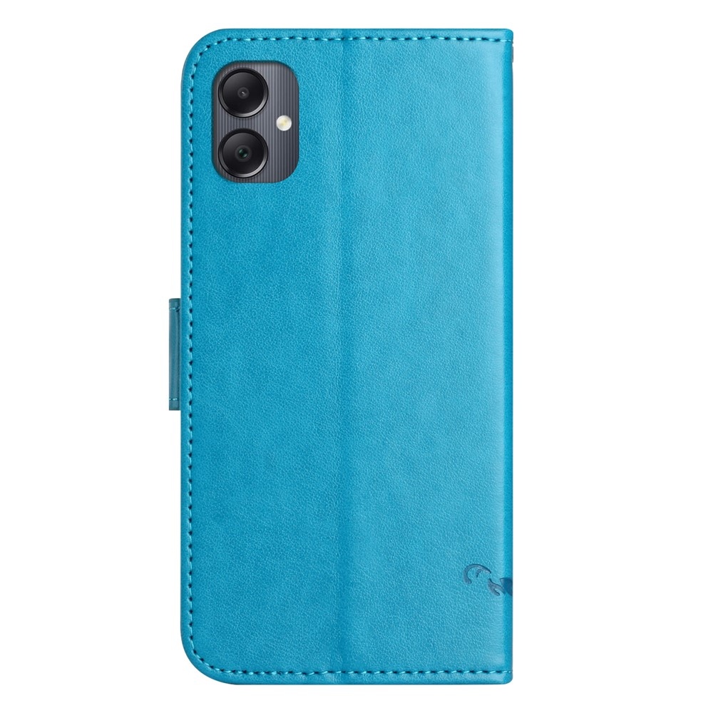 Flower knížkové pouzdro na Samsung Galaxy A07 4G - modré