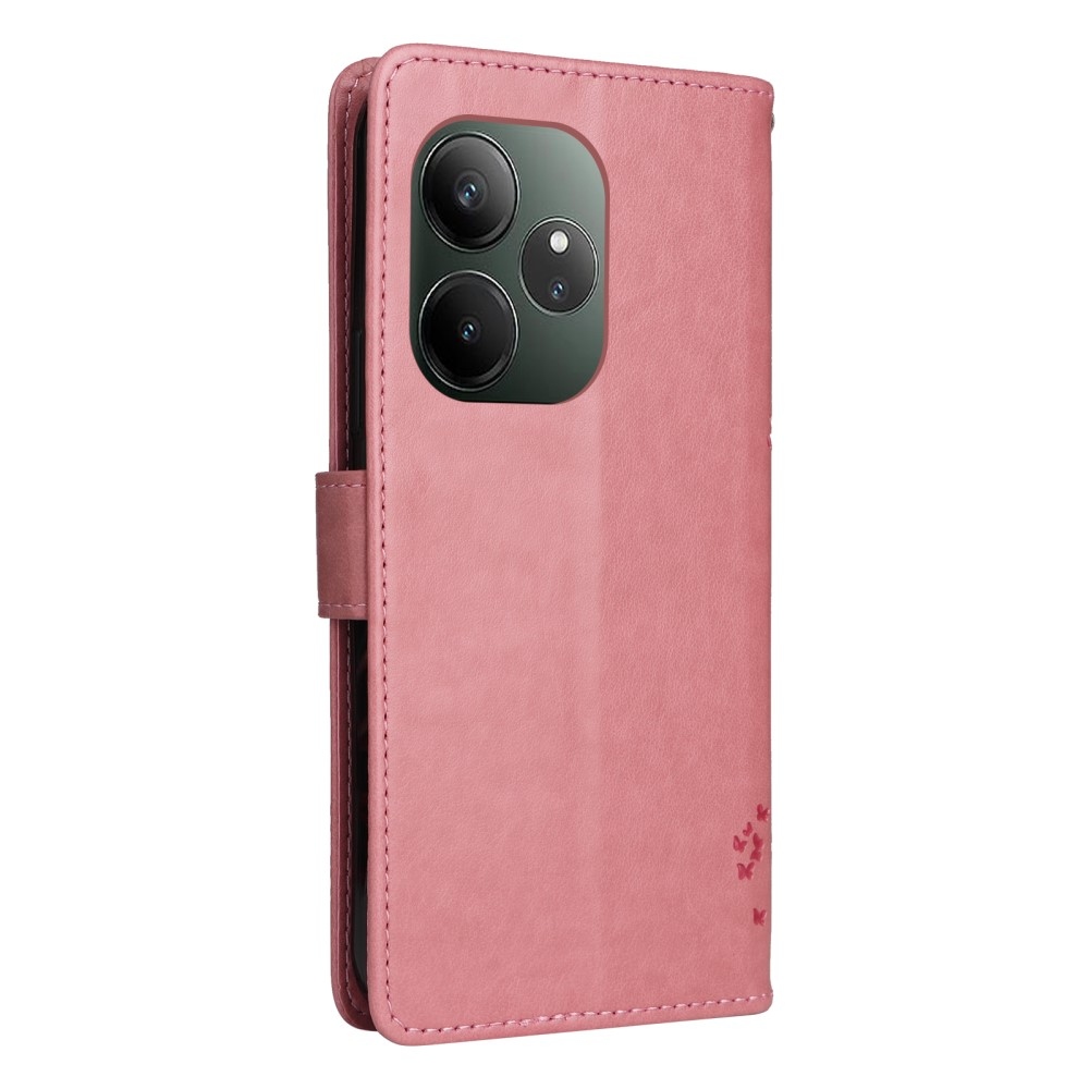 Tree knížkové pouzdro na Realme GT 6 5G/GT 6T 5G - růžové