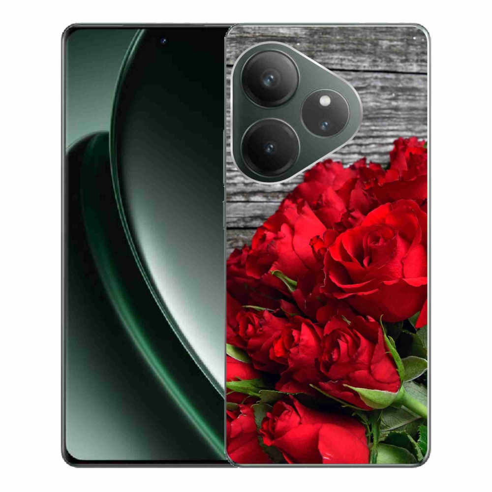 Gelový kryt mmCase na Realme GT 6 5G/GT 6T 5G - červené růže