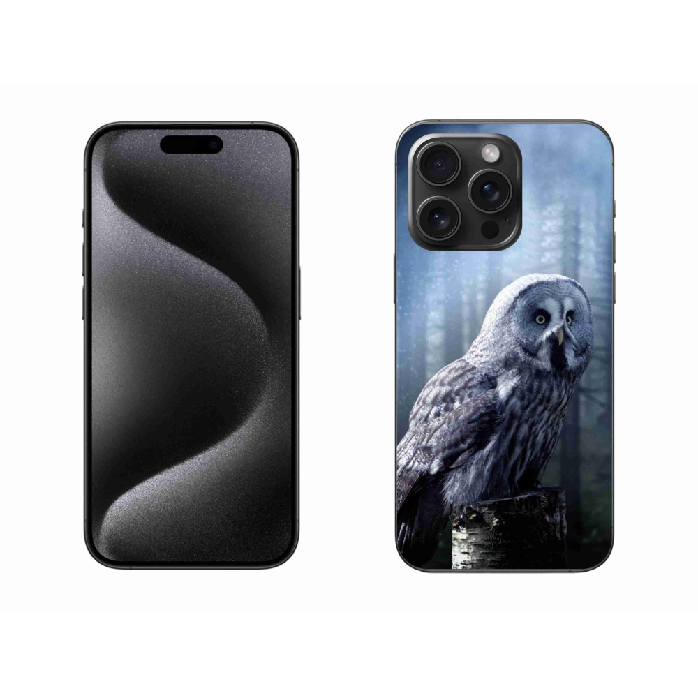 Gelový kryt mmCase na iPhone 15 Pro Max - sova