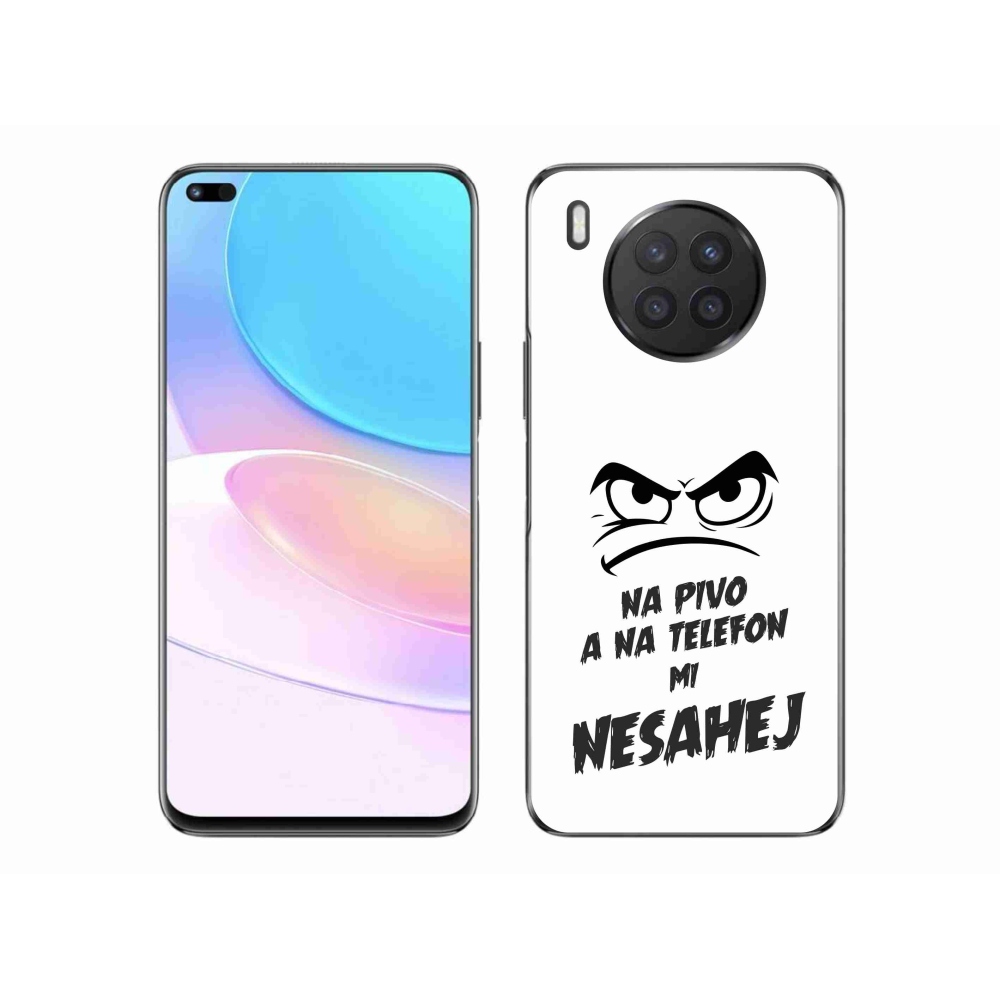 Gelový kryt mmCase na Honor 50 Lite - pivní motiv 2 bílé pozadí