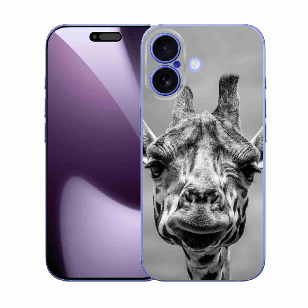 Gelový kryt mmCase na iPhone 17 - černobílá žirafa