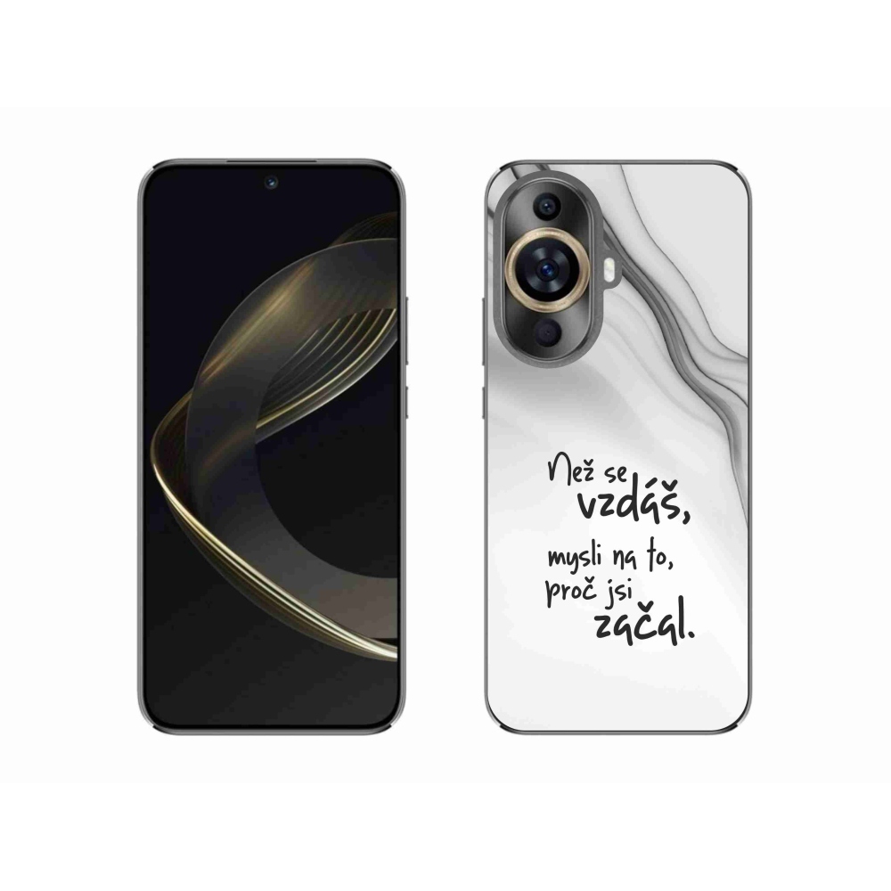 Gelový kryt mmCase na Huawei Nova 11 - citát 2 bílé pozadí