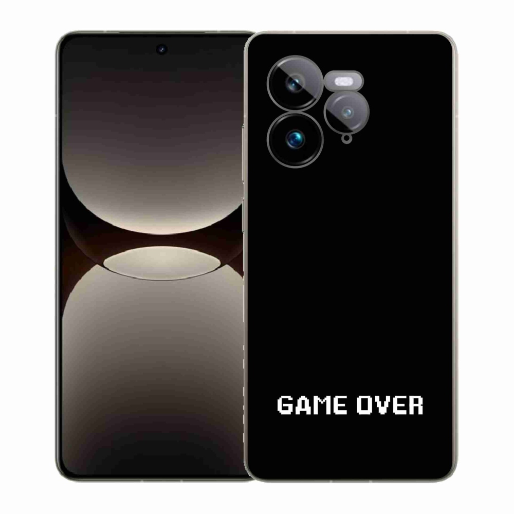 Gelový kryt mmCase na Realme GT 7 Pro 5G - game over černé pozadí