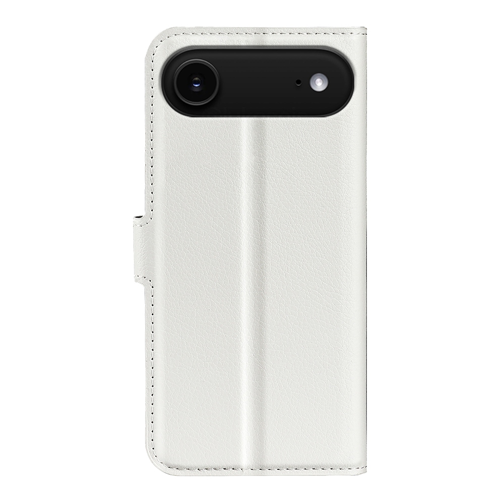 Litchi knížkové pouzdro na iPhone 17 Air - bílé