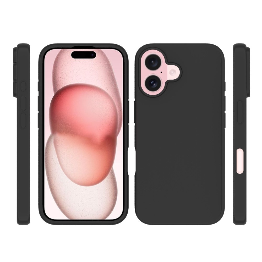 Černý gelový obal na iPhone 16 Plus