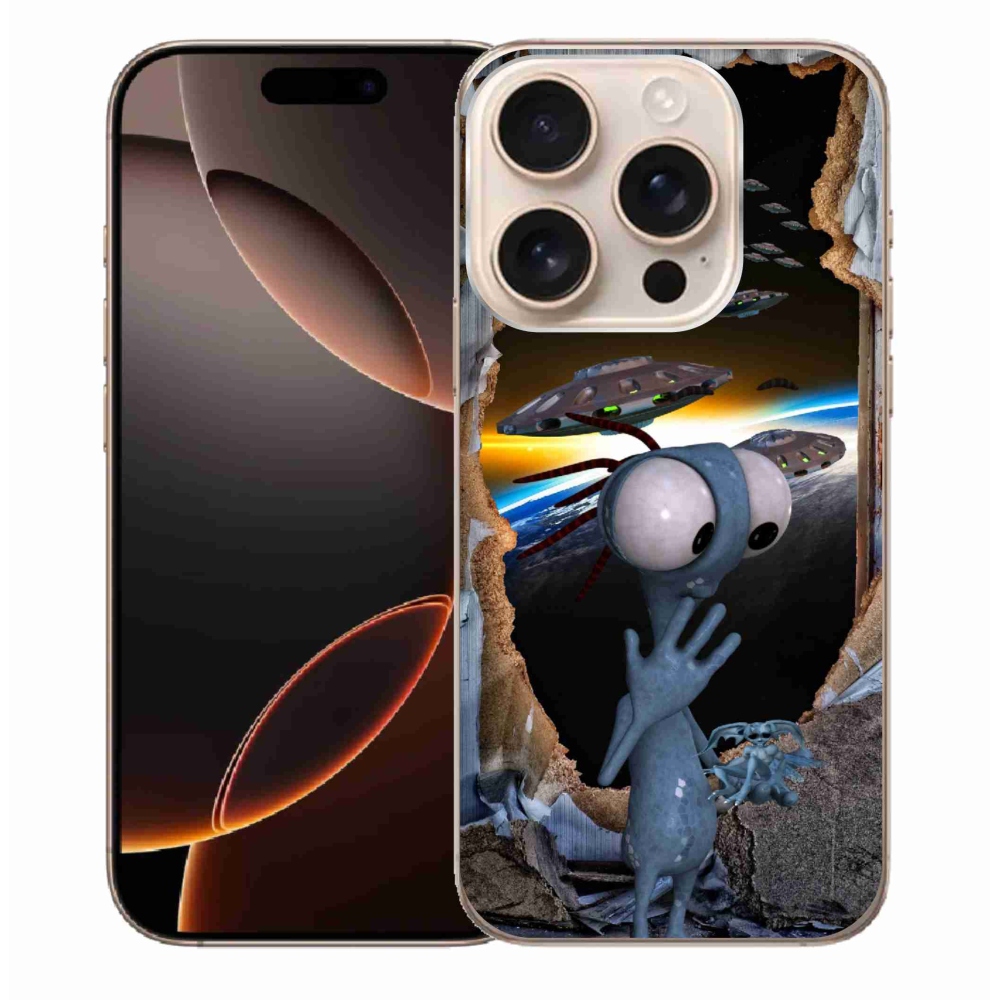 Gelový kryt mmCase na iPhone 16 Pro Max - mimozemšťan