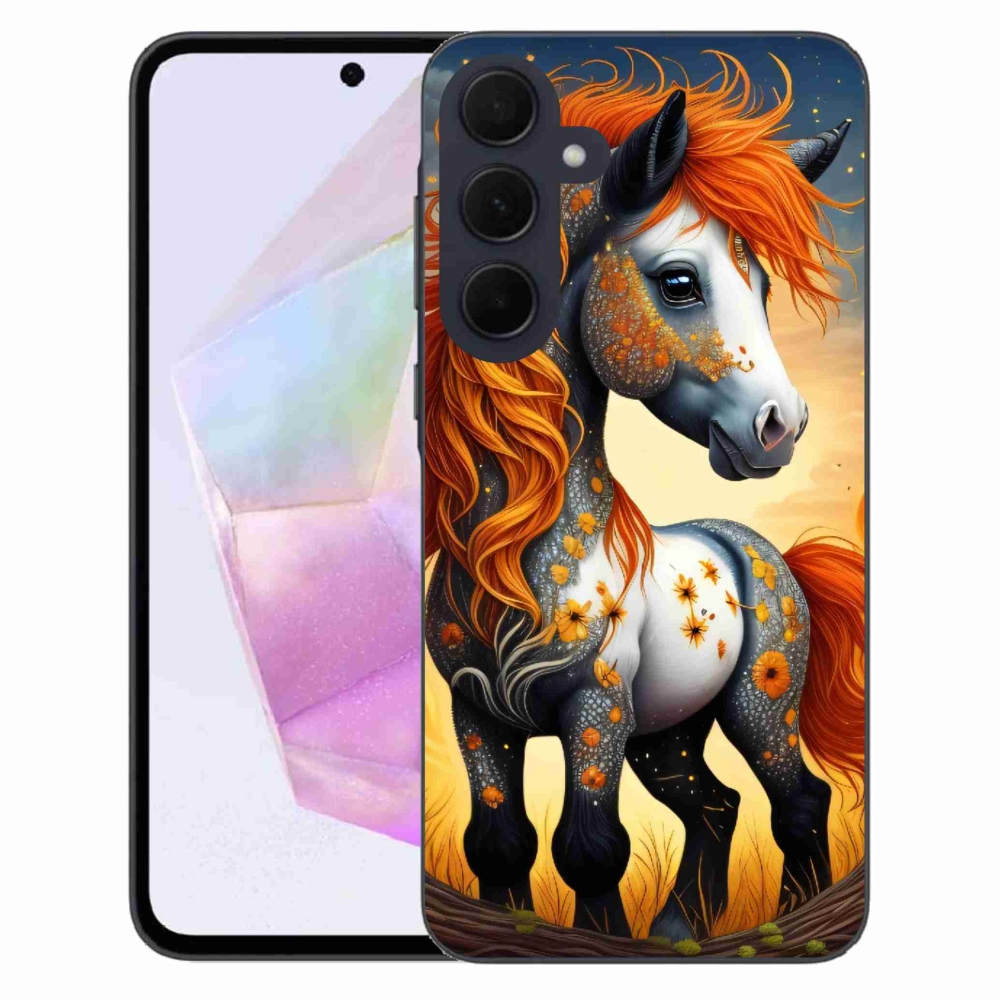 Gelový kryt mmCase na Samsung Galaxy A35 5G - barevný poník