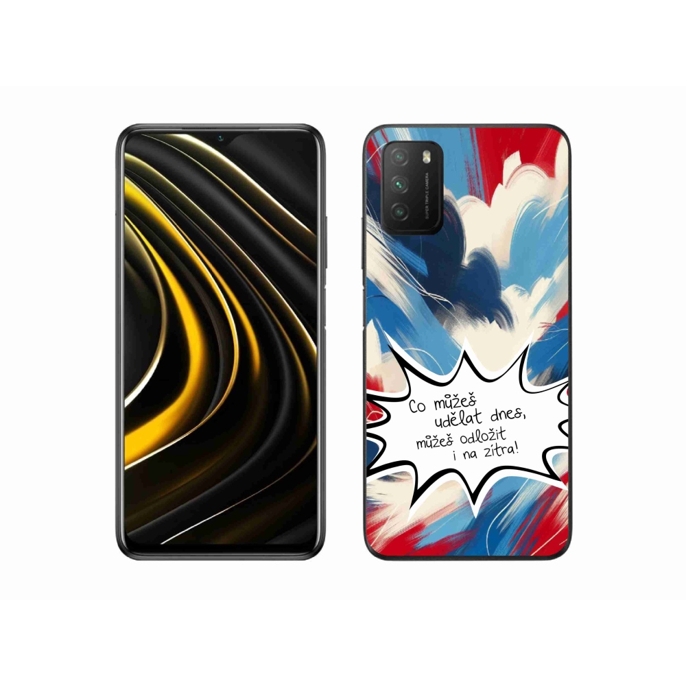Gelový kryt mmCase na Xiaomi Poco M3 - vtipný text 9 bílé pozadí