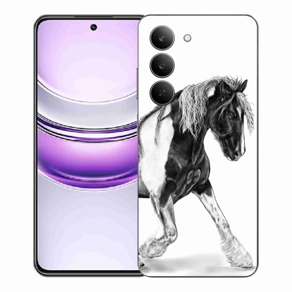 Gelový kryt mmCase na Realme 14x 5G - kůň