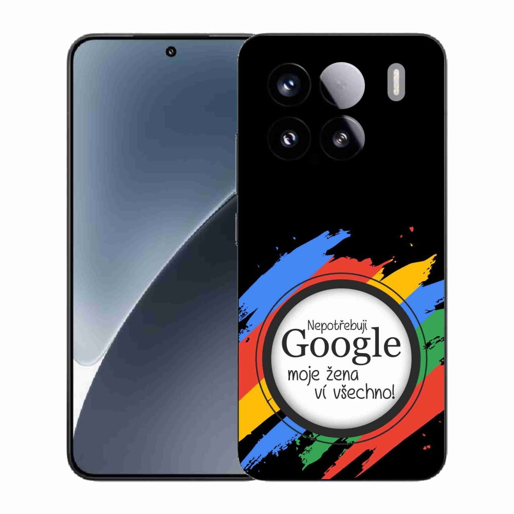 Gelový kryt mmCase na Xiaomi 15 - žena ví všechno černé pozadí