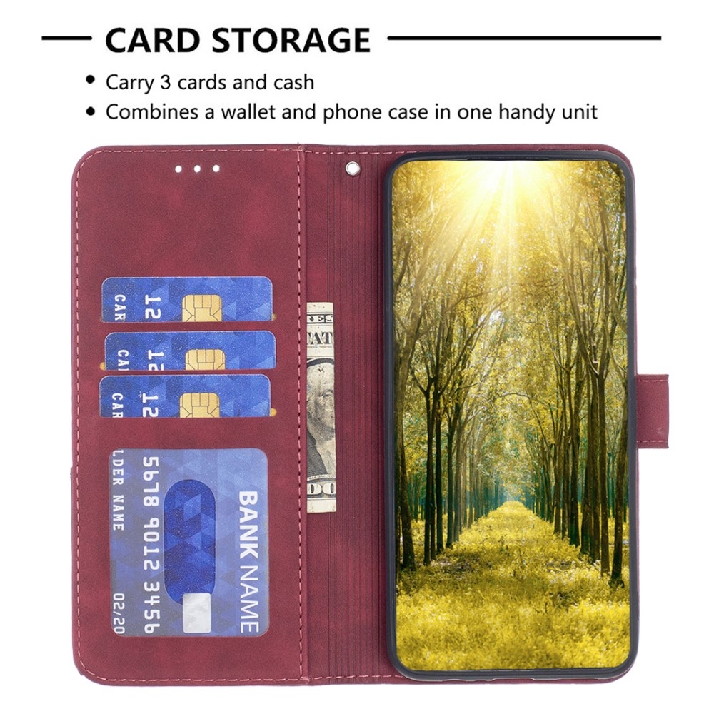 BNF Triangle knížkové pouzdro na Realme Note 60 - červené
