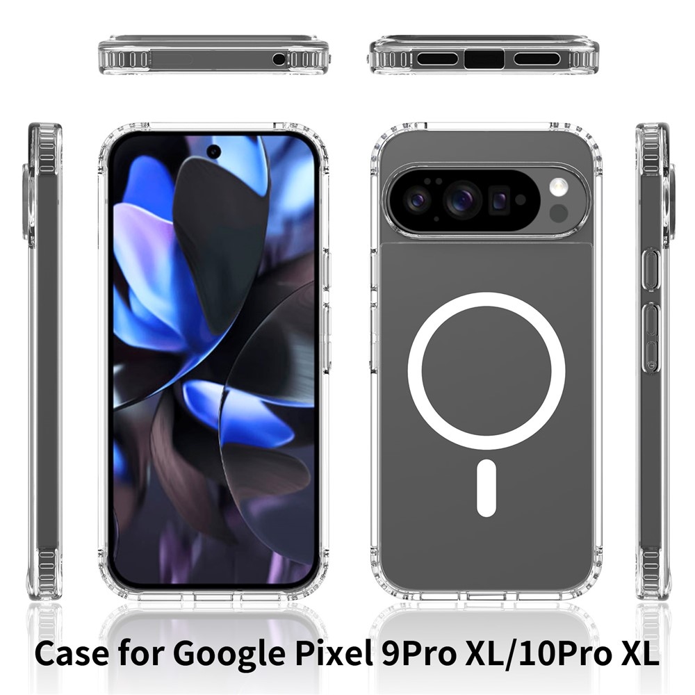 Acryle gelový obal s pevnými zády a MagSafe na Google Pixel 10 Pro XL - průhledný