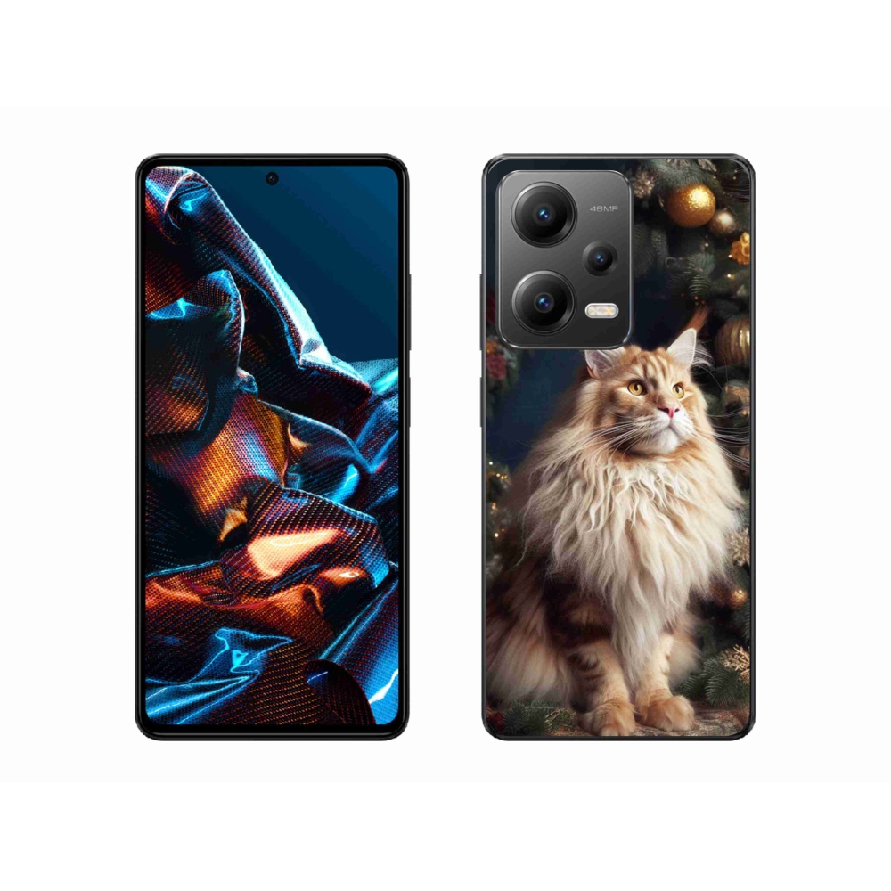 Gelový kryt mmCase na Xiaomi Redmi Note 12 Pro 5G - kočka u stromku