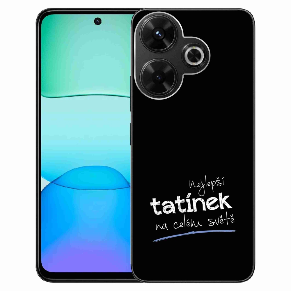 Gelový kryt mmCase na Xiaomi Redmi 13 4G/Poco M6 4G  - nejlepší tatínek 4 černé pozadí