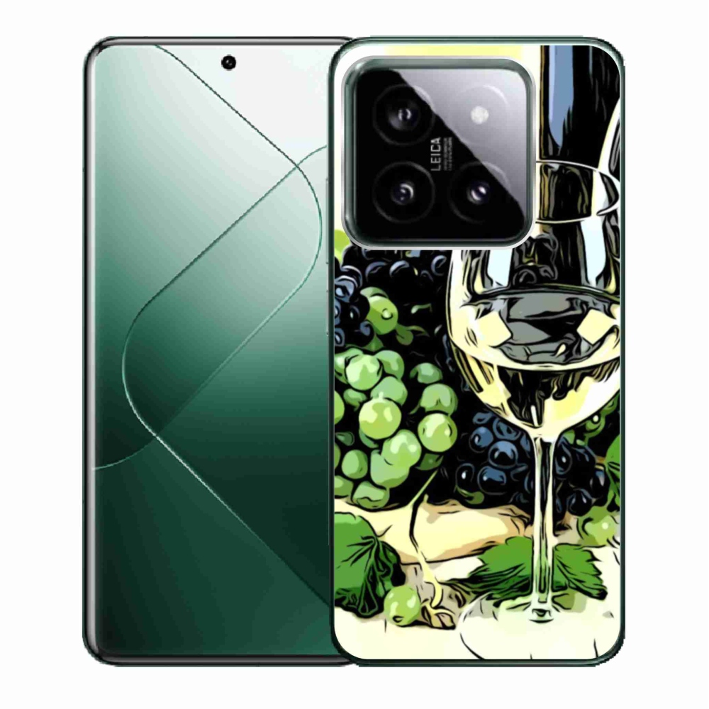 Gelový kryt mmCase na Xiaomi 14 - sklenka vína