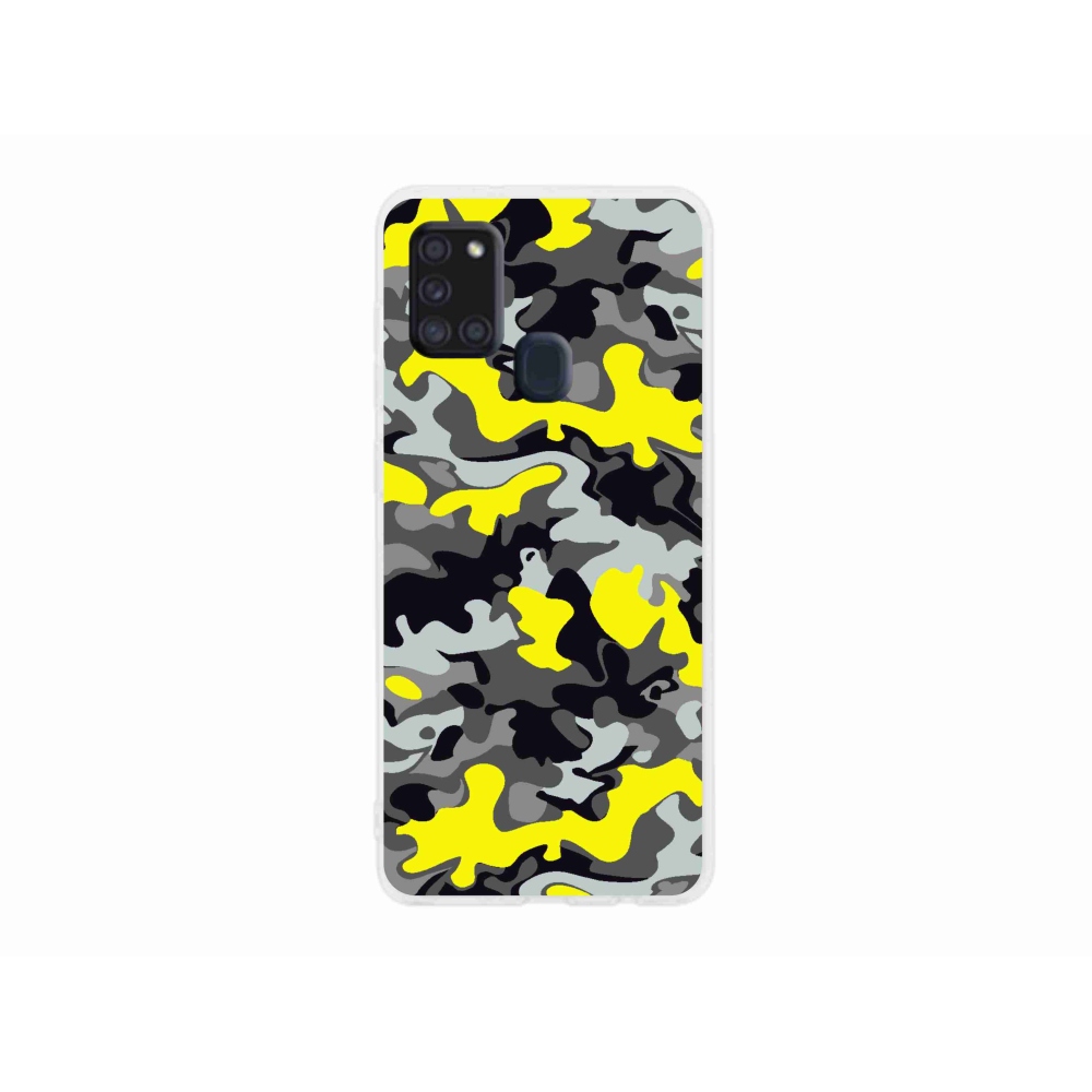 Gelový kryt mmCase na Samsung Galaxy A21s - maskáčový vzor 6