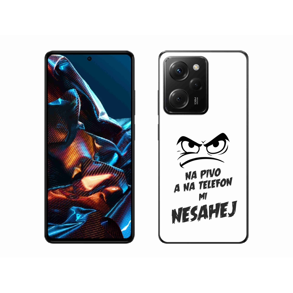 Gelový kryt mmCase na Xiaomi Poco X5 Pro 5G - pivní motiv 2 bílé pozadí