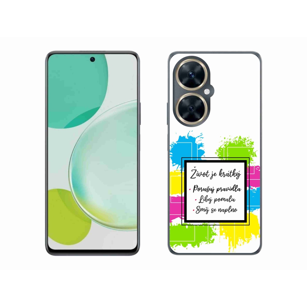 Gelový kryt mmCase na Huawei Nova 11i - citát 5 bílé pozadí