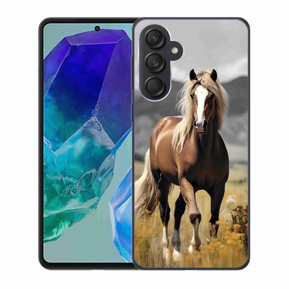 Gelový kryt mmCase na Samsung Galaxy M55 5G - hnědý kůň 1