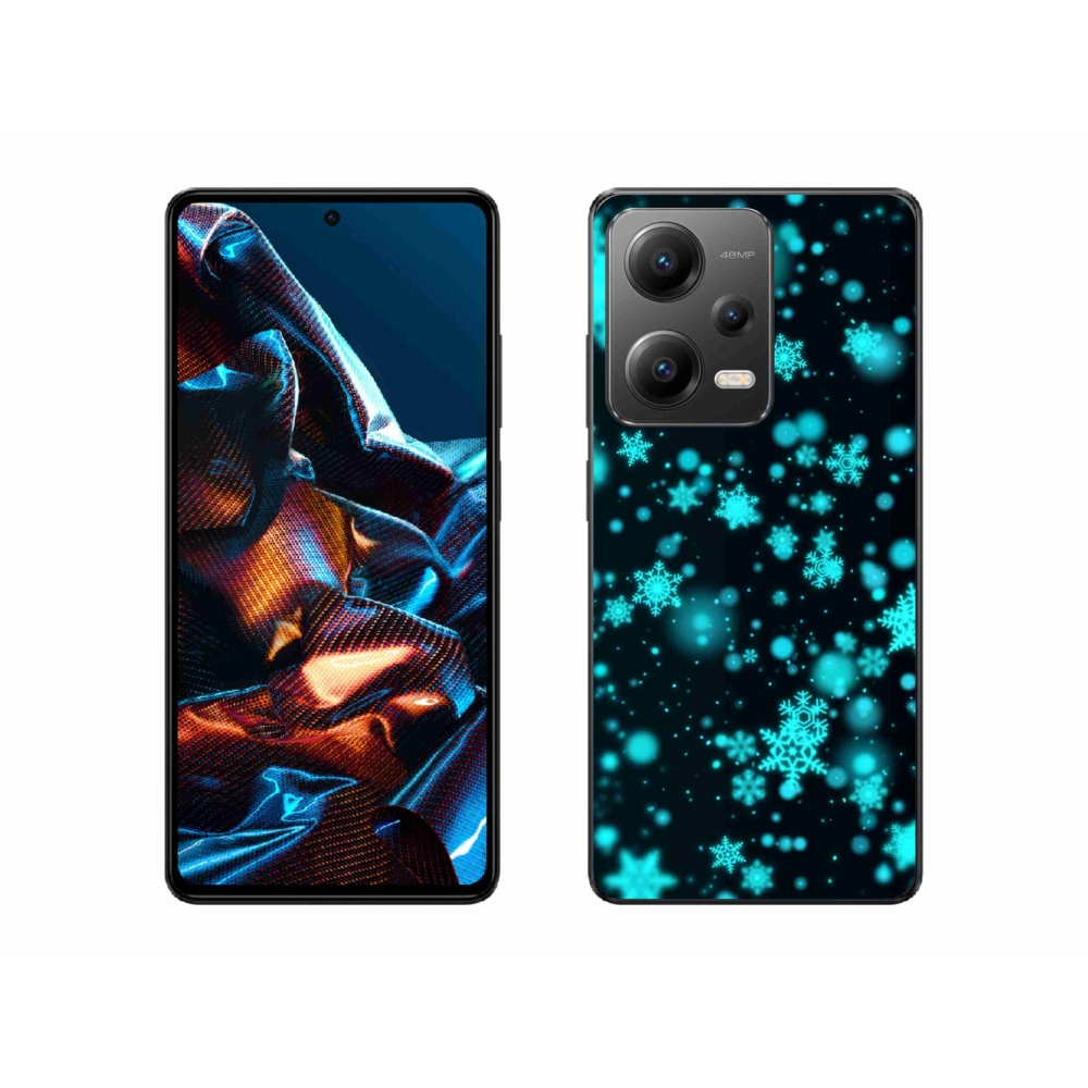 Gelový kryt mmCase na Xiaomi Redmi Note 12 Pro 5G - sněhové vločky 1