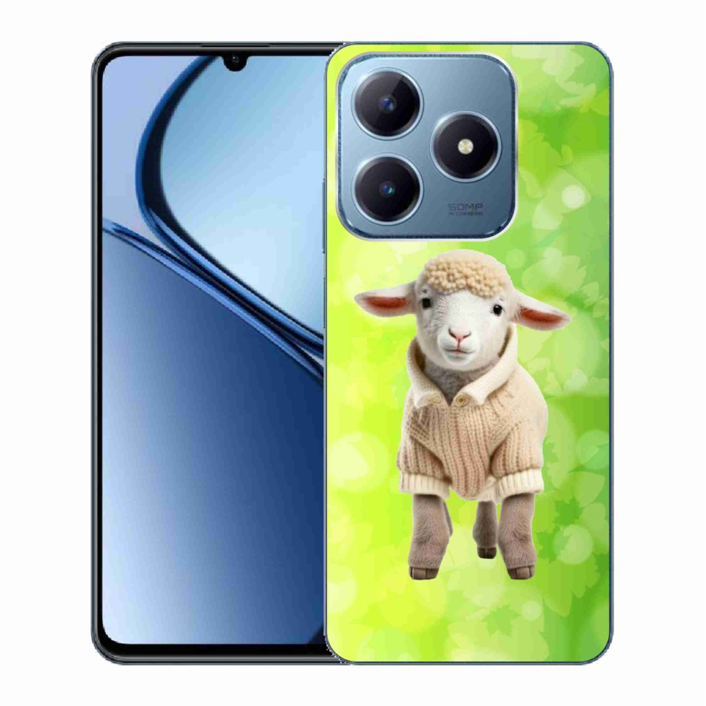 Gelový kryt mmCase na Realme C63 - jehně ve svetru