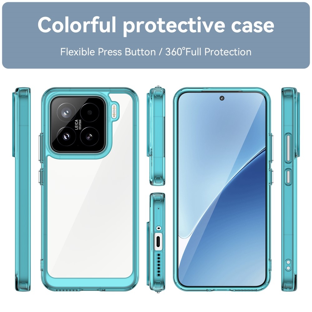 Gelový obal s pevnými zády na Xiaomi 15 - světlemodrý