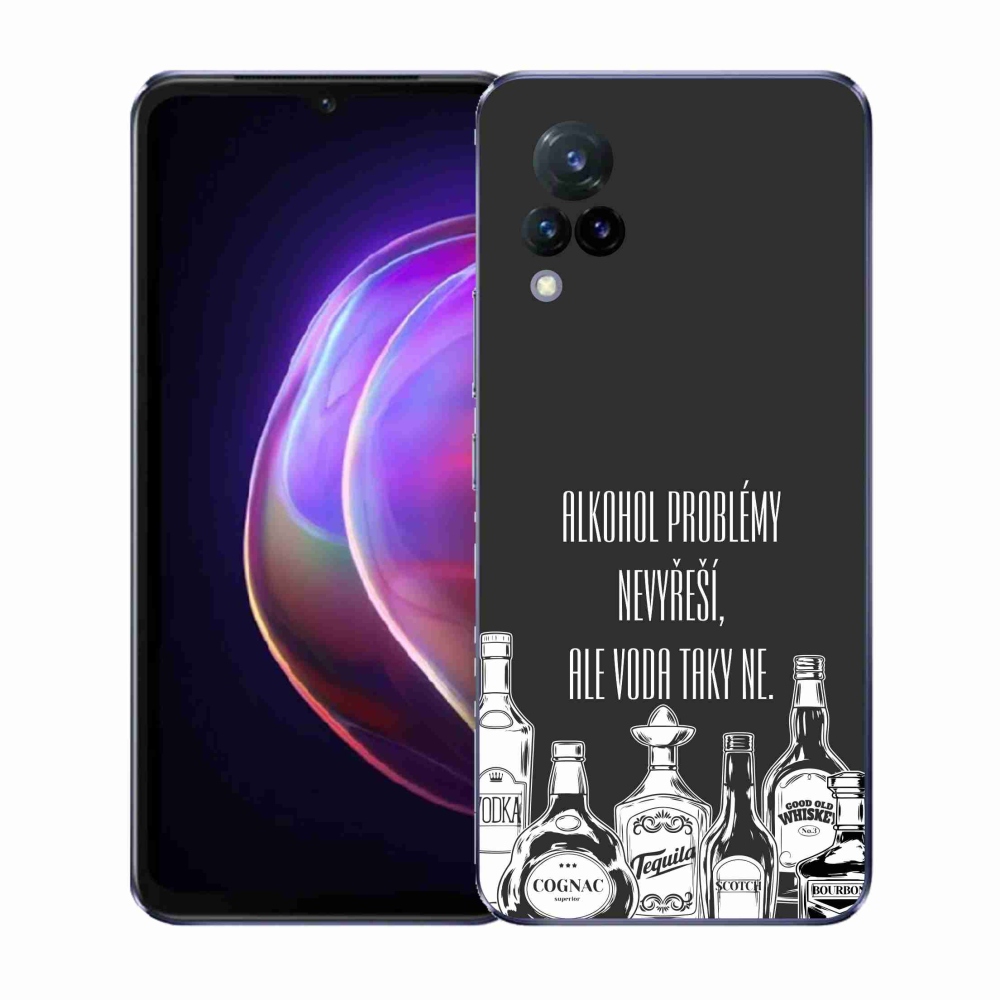 Gelový kryt mmCase na Vivo V21 4G/5G - vtipný text černé pozadí