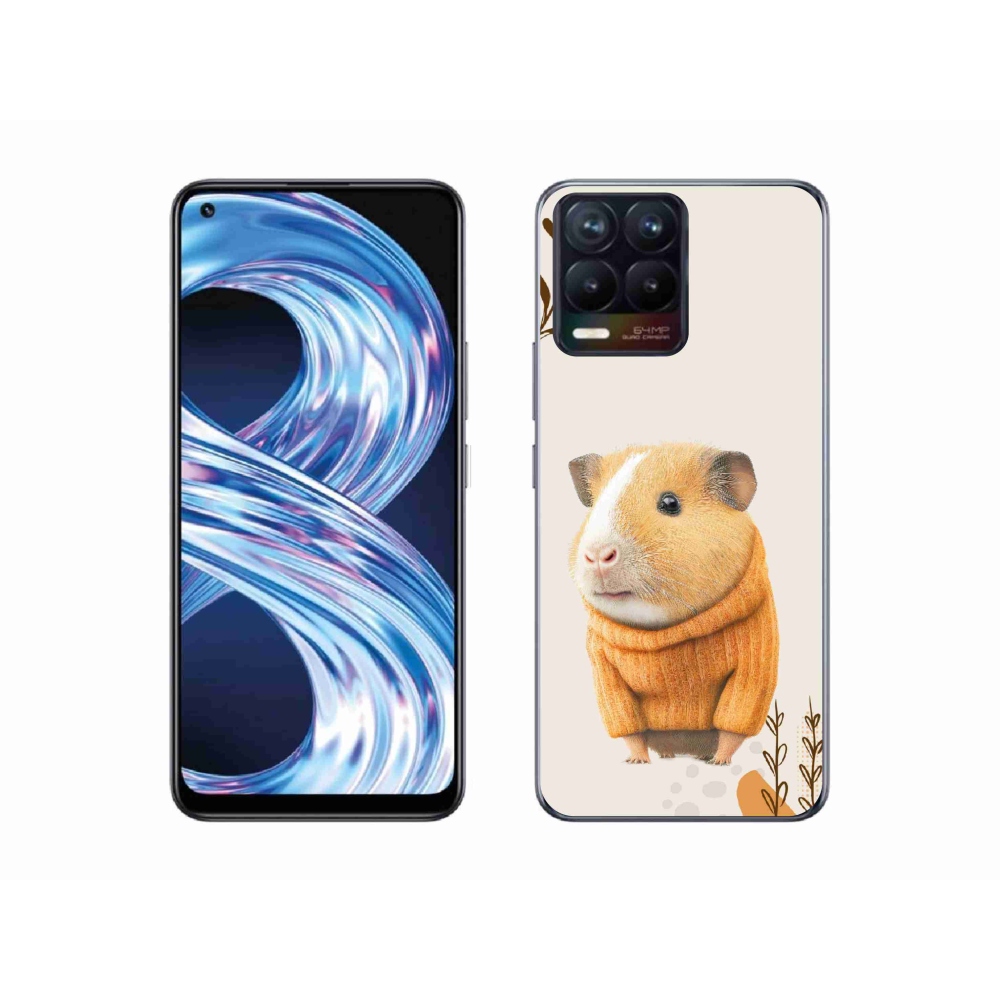 Gelový kryt mmCase na Realme 8 Pro - morče ve svetru