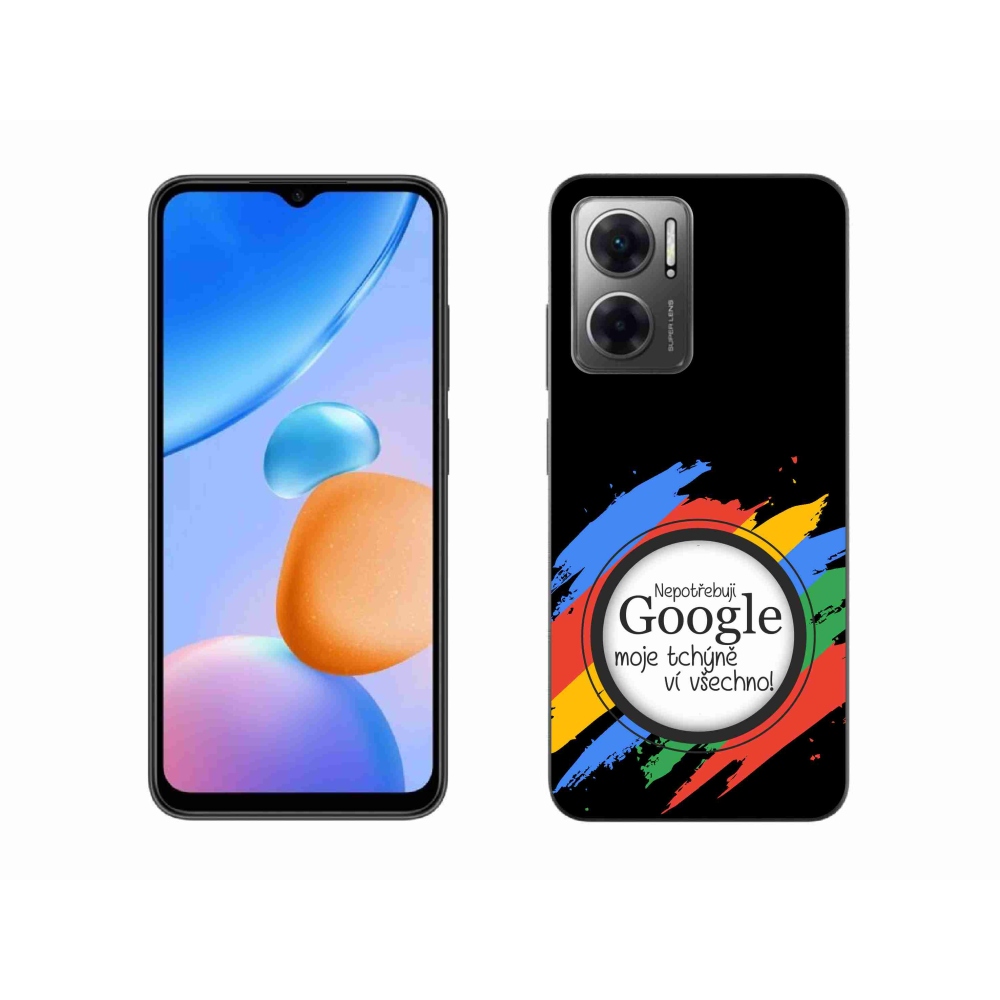 Gelový kryt mmCase na Xiaomi Redmi 10 5G - tchýně ví všechno černé pozadí