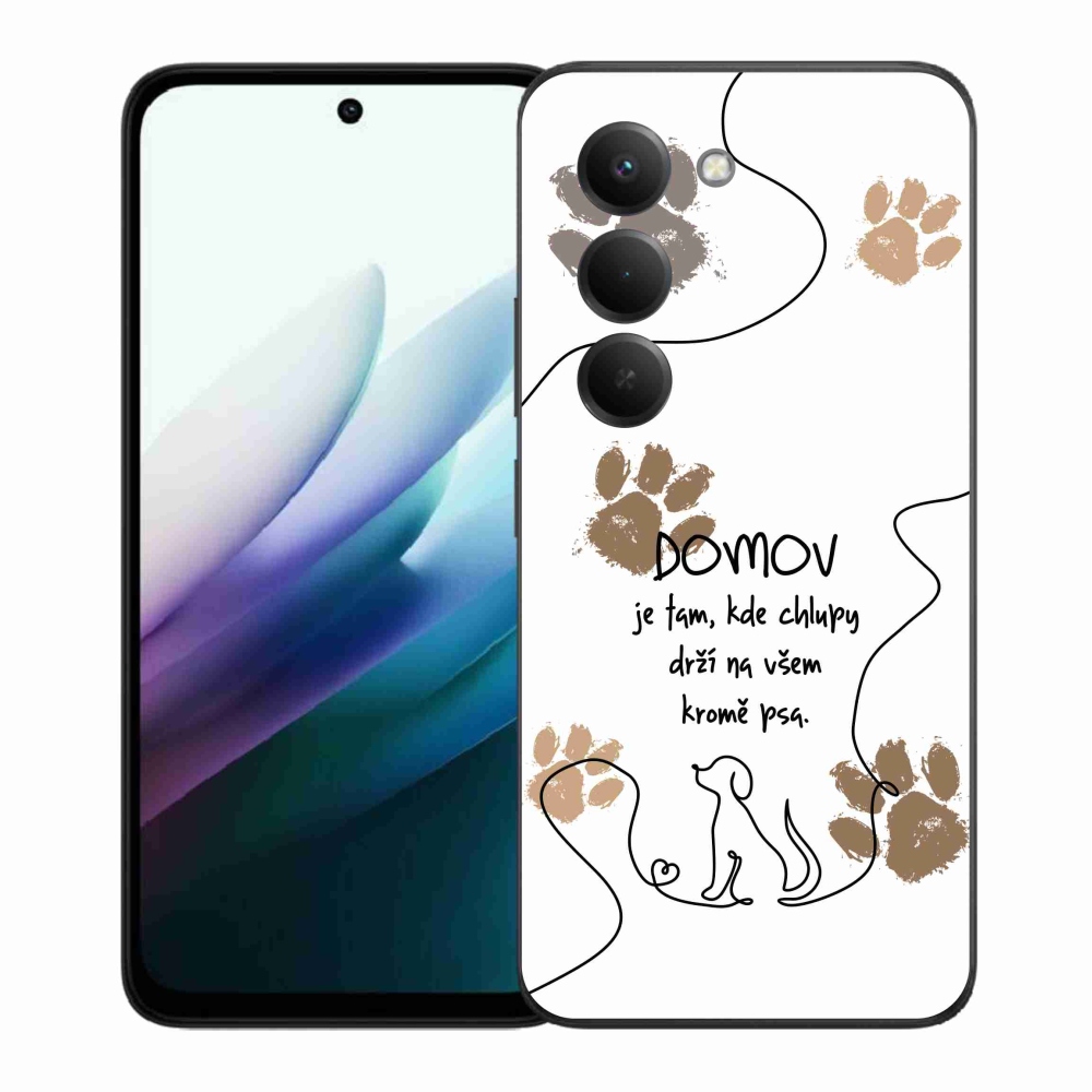 Gelový kryt mmCase na Xiaomi Redmi 15 4G/5G (171mm) - psí motiv bílé pozadí