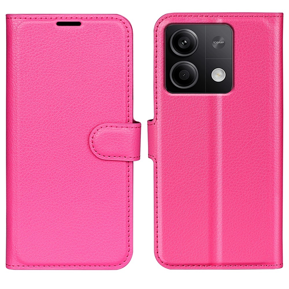 Litchi knížkové pouzdro na Xiaomi Redmi Note 13 5G - rose