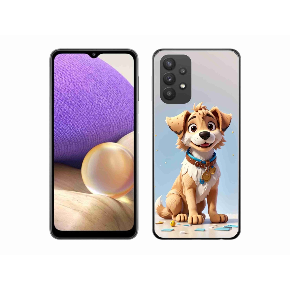 Gelový kryt mmCase na Samsung Galaxy A32 5G - kreslené štěně