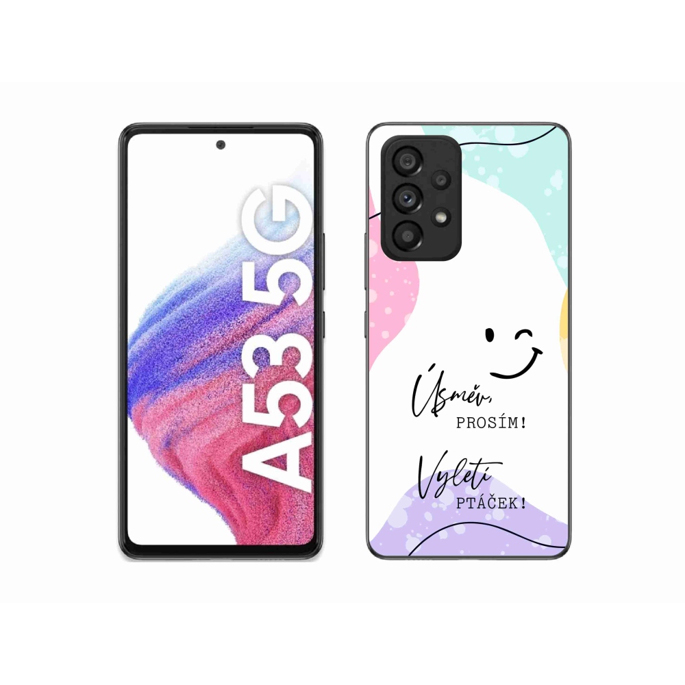 Gelový kryt mmCase na Samsung Galaxy A53 5G - vtipný text 4 bílé pozadí